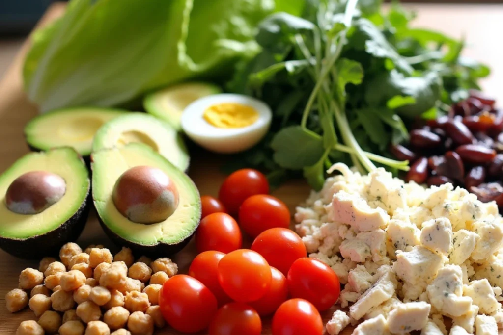 Classic Cobb Salad ingredients