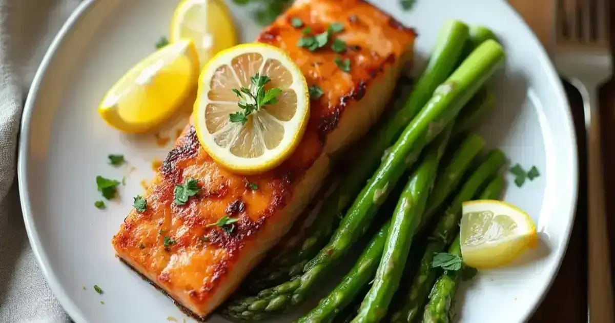 Grilled Salmon with Asparagus recipe